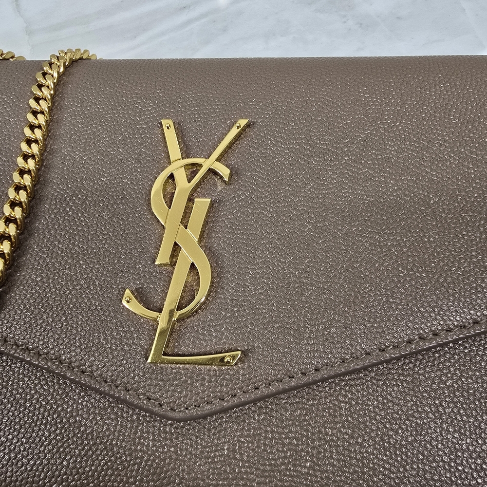 Yves Saint Laurent Taupe Leather Chain Bag - Picture 3 of 16